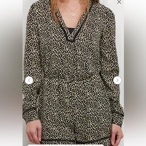 Avec Les Filles size Small black, brown and white romper